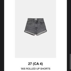 90's Rolled up shorts -- Zara